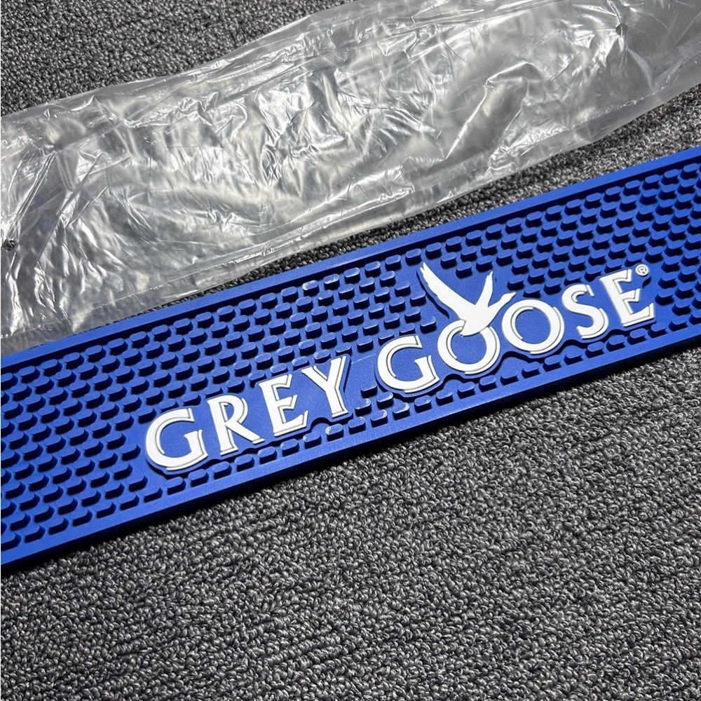 NEW GREY GOOSE VODKA Bar Rail Mat 23.75 x 3.5 Inches Pub Liquor Mat